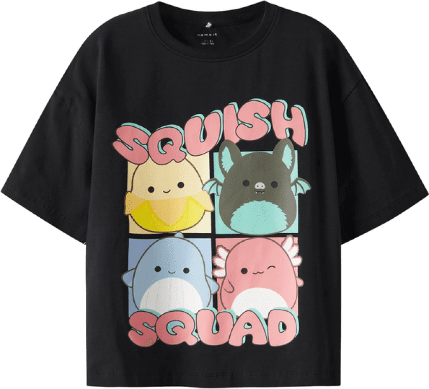 Name It Nkfjixera Squishmallows t-skjorte, Black