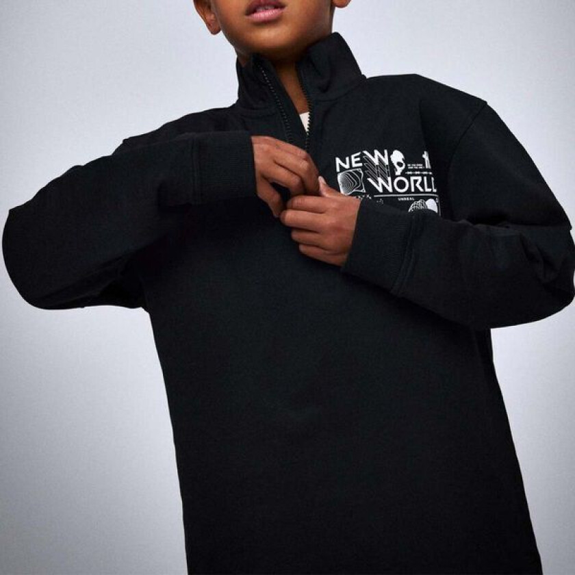 Bilde av Name It Nkmkimba half-zip genser til barn, Black