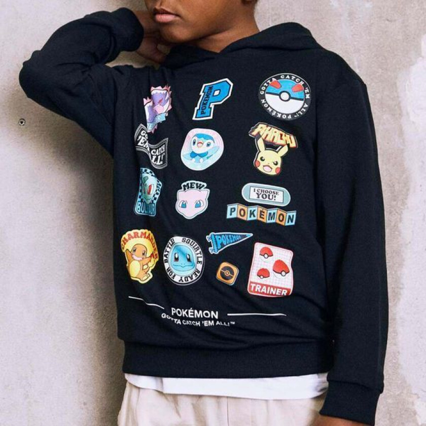 Name It Nkmjimm Pokemon hettegenser til barn, Black