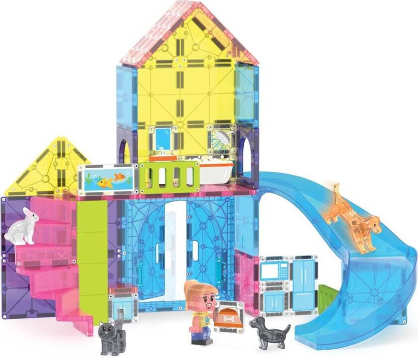 Magna Tiles Kjæledyrlekeland 50 brikker Magna-Tiles monteringssett 176491