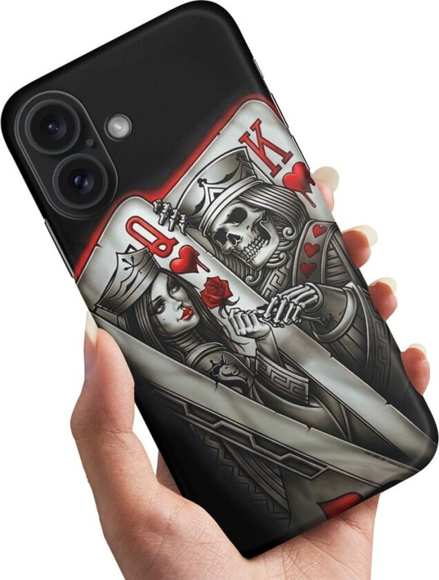 iPhone 16 - Deksel/Mobildeksel King Queen Kortstokk