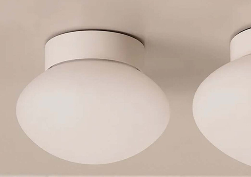 Mushroom mini tak/vegglampe Ø11 - opal/hvit