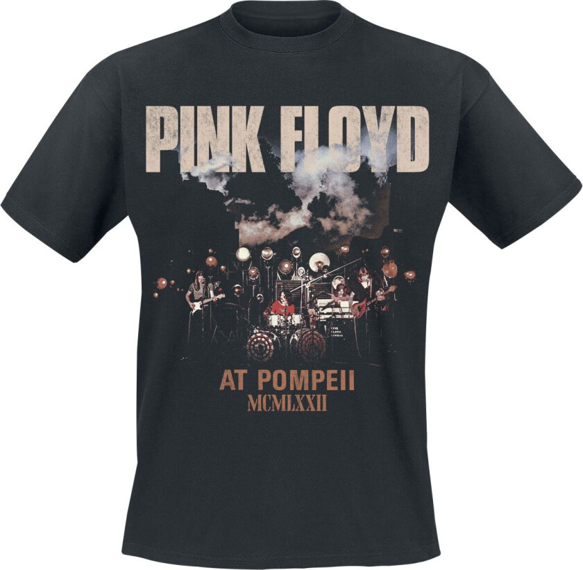 T-skjorte - Pompeii Live Photo - S til 3XL - Herrer - svart