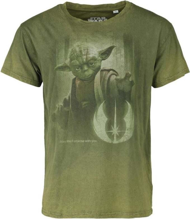 Disney T-skjorte - Yoda - May The Force Be With You - S til 3XL - Herrer - grønn