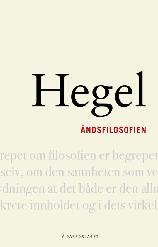 Åndsfilosofien av Georg Wilhelm Friedrich Hegel