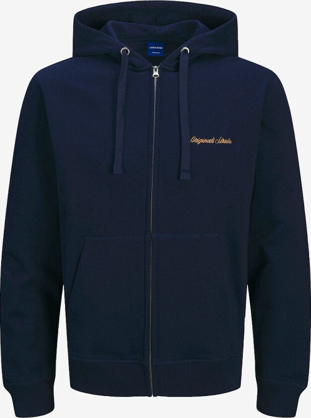 Hettegenser jorNorrebro Emb Sweat Zip Hood Pls - Blå