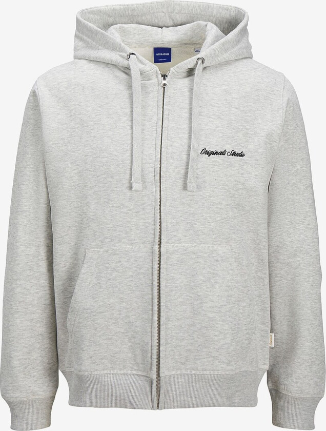 Hettegenser jorNorrebro Emb Sweat Zip Hood Pls - Hvit
