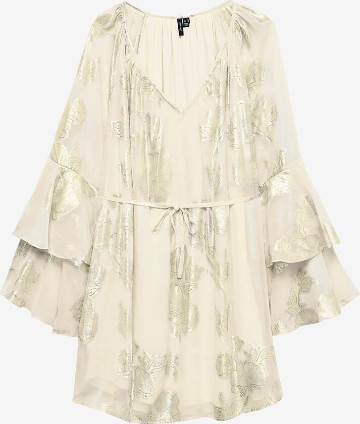 Kjole vmChili LS Short Frill Dress - Hvit