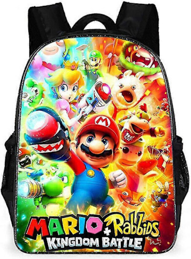 Super Mario Ryggsekk Gutter Jenter Barn Tegneserie Skolesekk Boksekk Reisesekk Gave