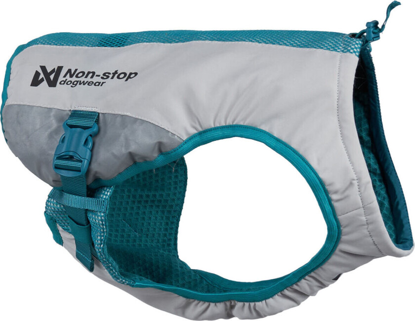 Non-Stop Dogwear kjølevest Kjølevest - Lysegrå/Teal (S)