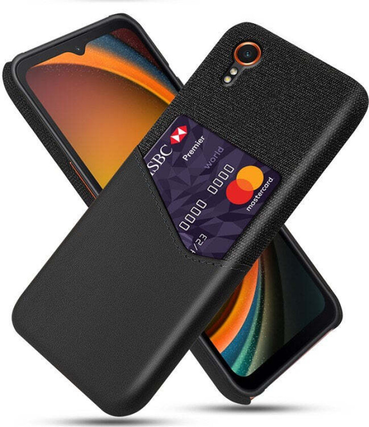 Samsung Galaxy Xcover 7 Plast Deksel m. Kortlomme - Svart