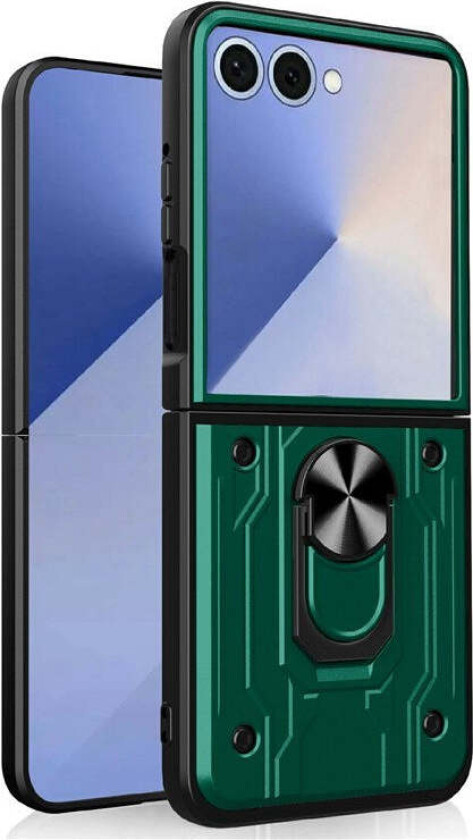 Samsung Galaxy Z Flip7 Hybrid Håndverker Deksel m. Kickstand - Grønn