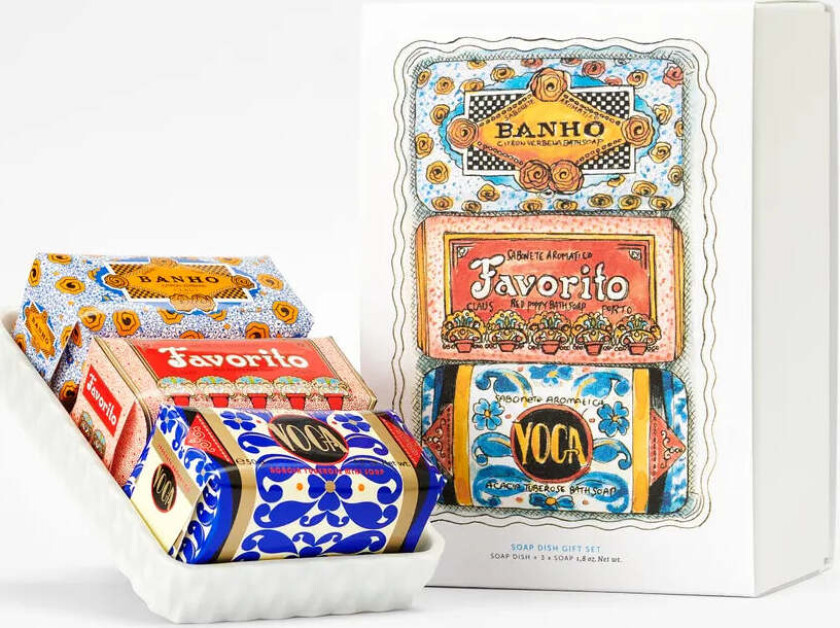 Gift Set Soap Dish & Deco Mini Soaps