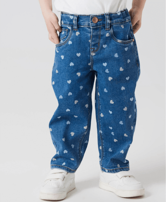 Name It Nmfbella Mom-jeans til småbarn, Denim Blue
