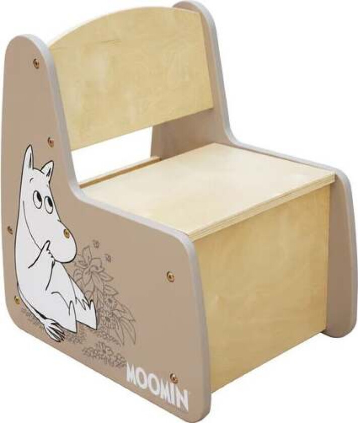 Mummitrollet Oppbevaringsstol, Beige - Sittemøbler - Tre