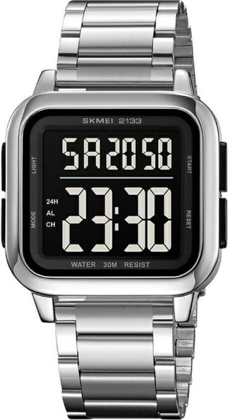 SKMEI Digital elektronisk armbåndsur Stålstropp Firkantet - Sølv
