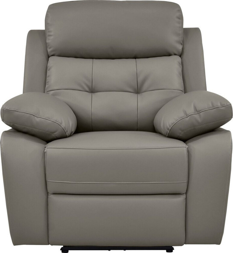 Recliner Lannilis Lys grå, PU/tre/metall, Manuell hvilestol - Lys grå, PU/tre/metall, Manuell hvilestol