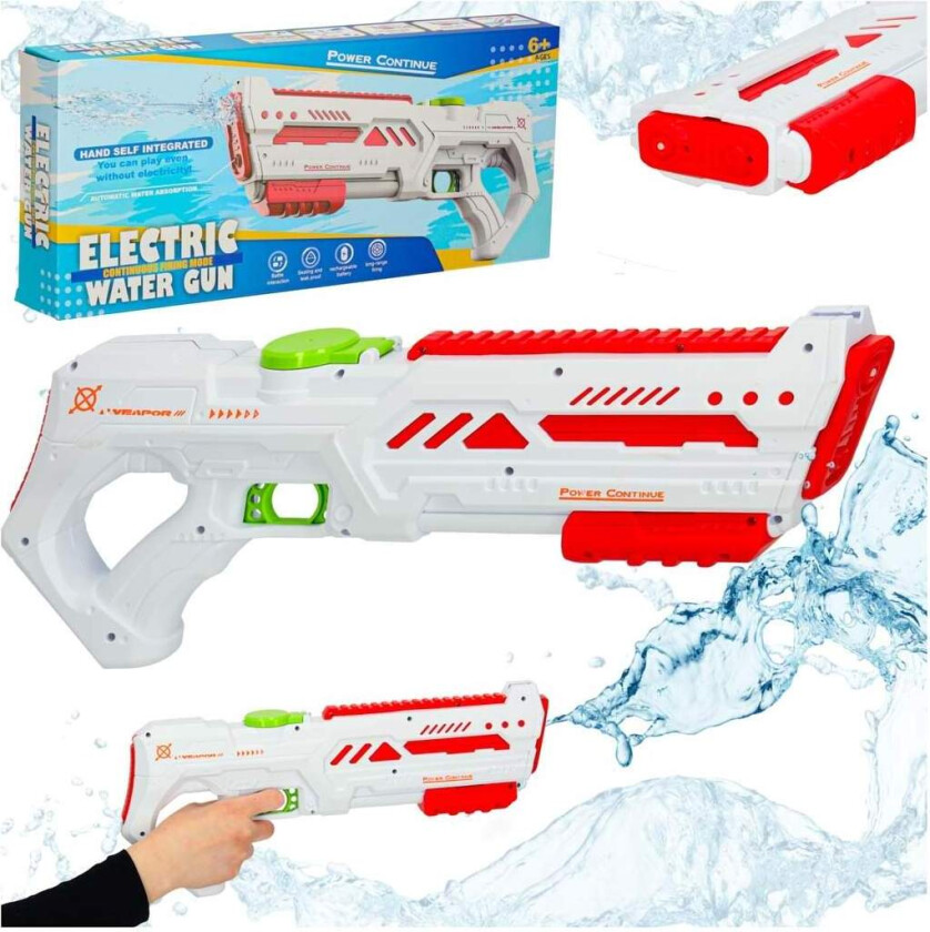 Elektrisk vannpistol hvit