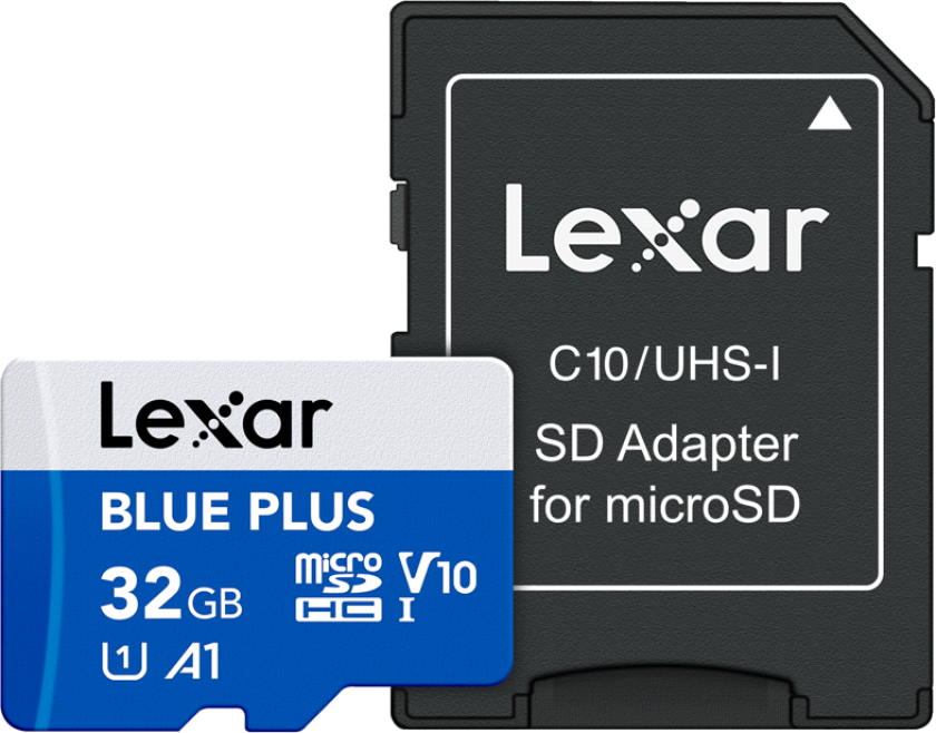 MicroSDHC Blue Plus UHS-I with SD adapter 32GB