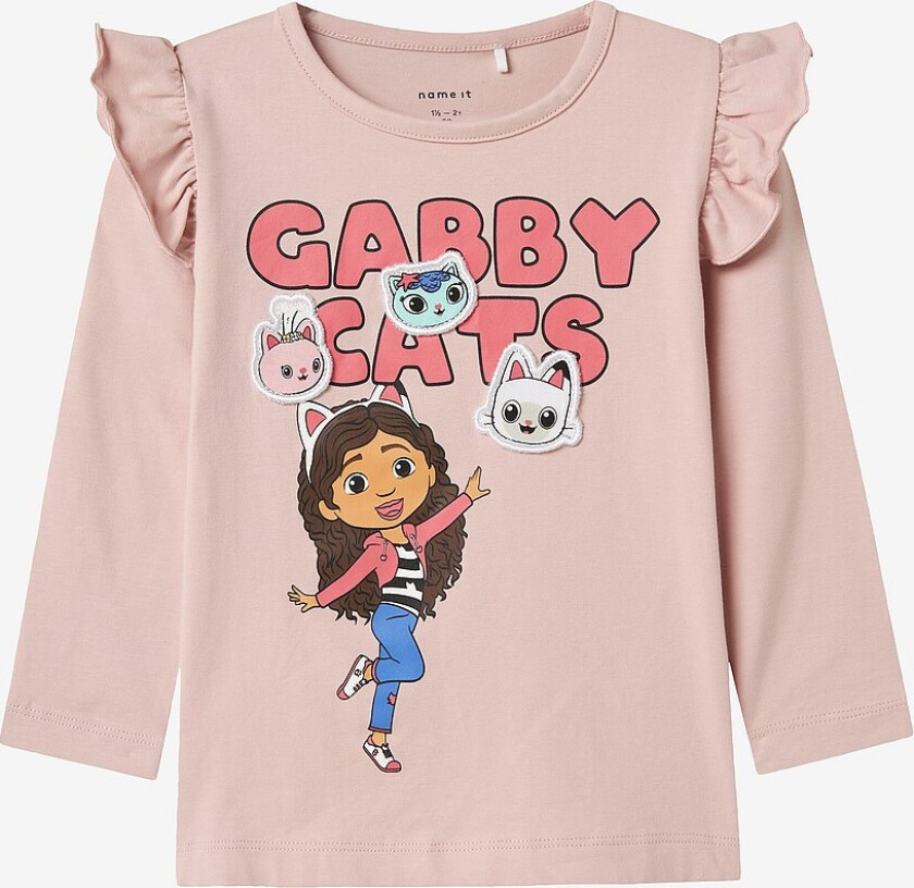 Topp nmfJutte Gabby LS Top Box Sky - Lilla