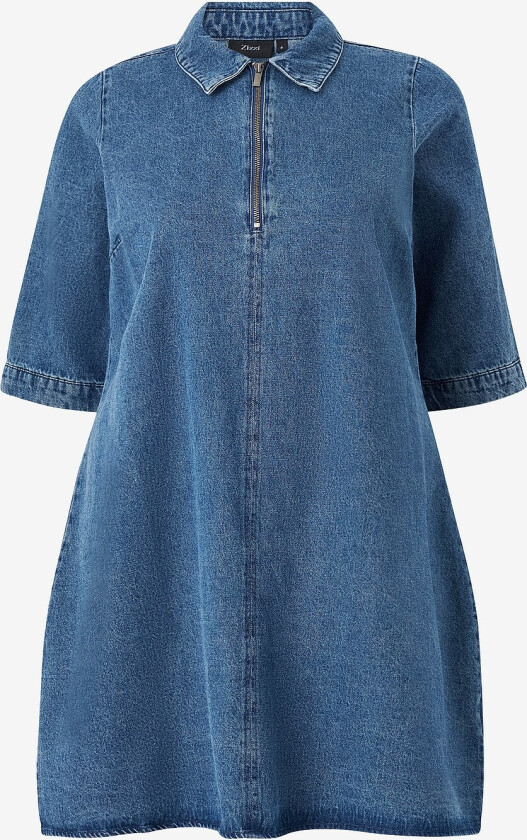 Denimkjole jEvia 3/4 Abk - Blå