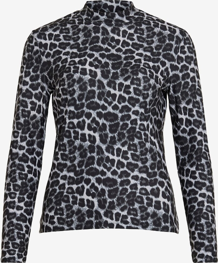 Topp viLeoa L/S Rollneck Top - Grå