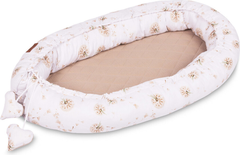 Bilde av Babynest i Musselin - 80x45 cm, Vendbar Madras, Allergivenlig - Beige