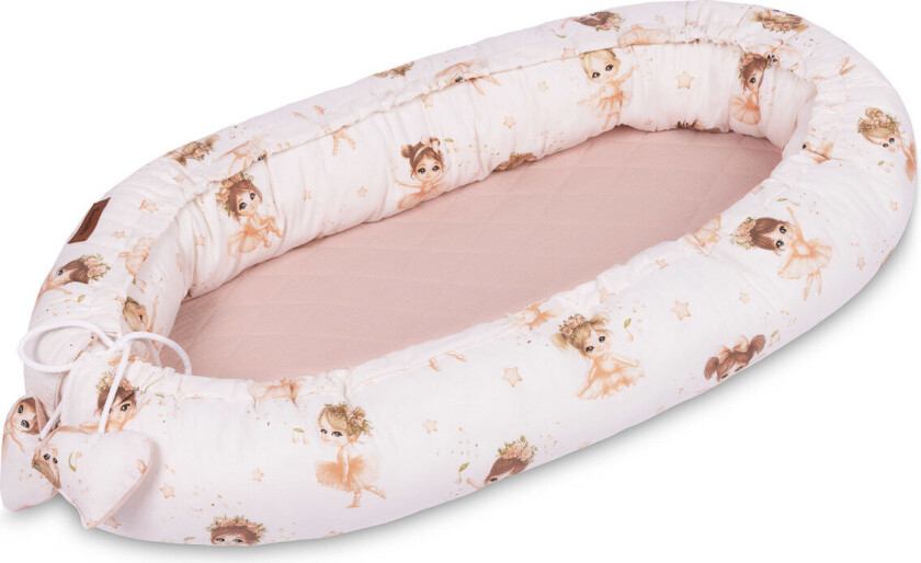 Bilde av Babynest i Musselin - 80x45 cm, Vendbar Madras, Allergivenlig - Pink