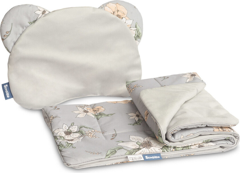 Velvet Sengesett til Barnevogn - Lily Grey