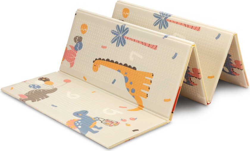 Multifunksjonell Leke- og Aktivitetsmatte - 200x180cm, Antiskli - Dinosaurer