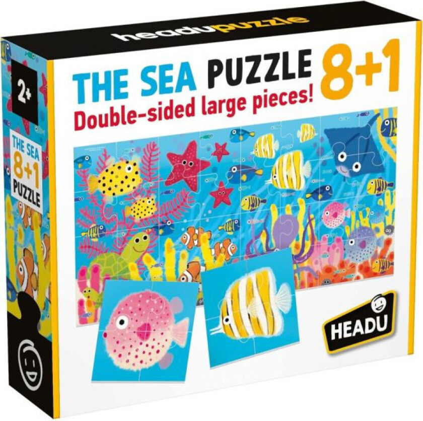 8+1 Dobbeltsidig Puslespill - 2+år - Havet