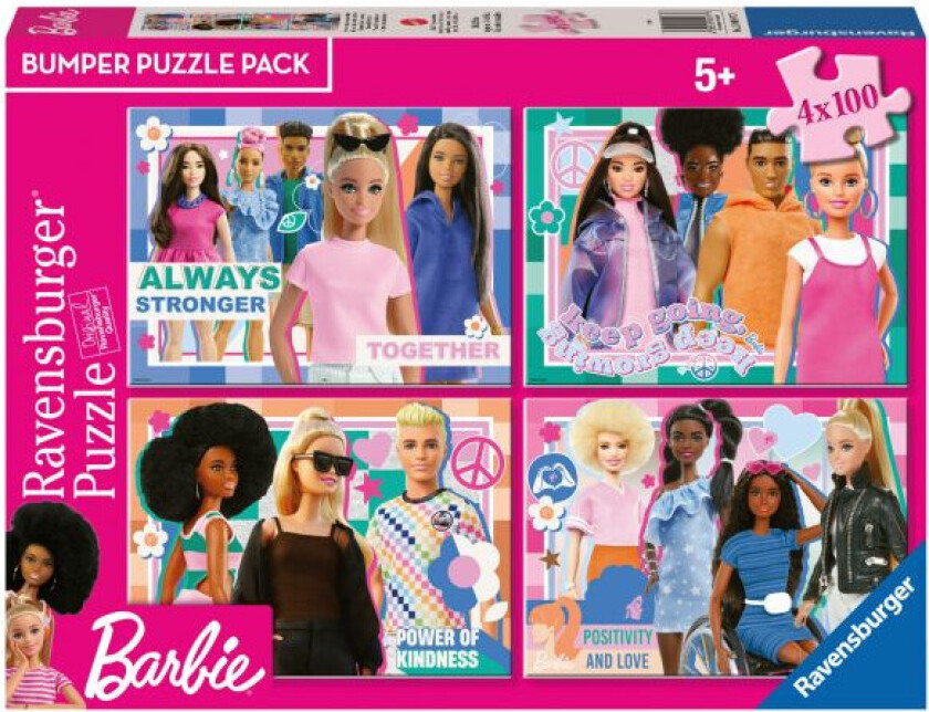 Barbie Puslespill – 4×100 biter (5+ år)