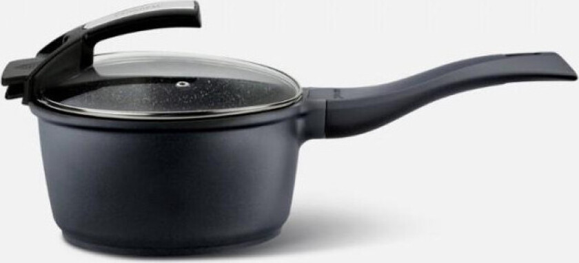 Saxum Kasserolle med Glasslok - 1.2L, 16cm - Aluminium