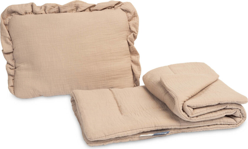Muslin Sengesett til Barnevogn - Beige