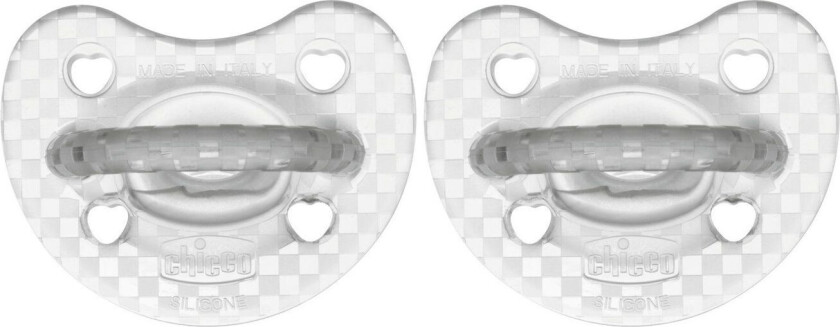 Gommotto Sut - 6-16 Måneder, Silikon Crystal, 2 Stk - Transparent