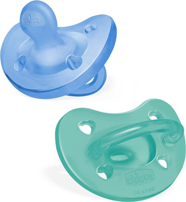 PhysioForma Ortodontisk Sut - 100% Silikone, 6-16 mnd, 2 stk - Blå