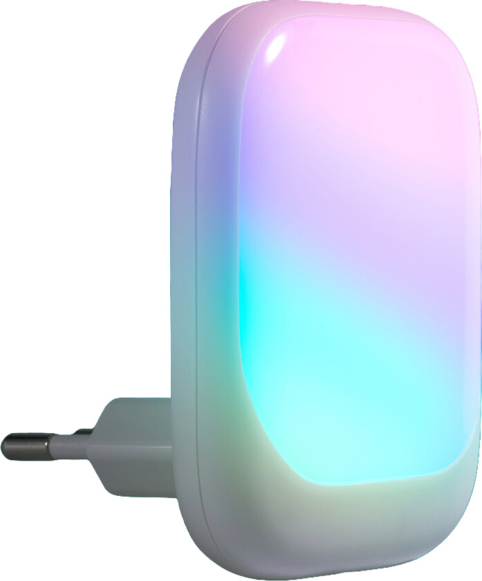 Compact Lumina RGB Natlampe til Stikkontakt - Hvit - 2 stk