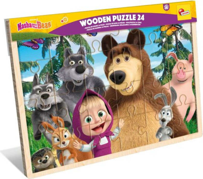 Træpuslespill - 24 Brikker - Masha og Bjørnen