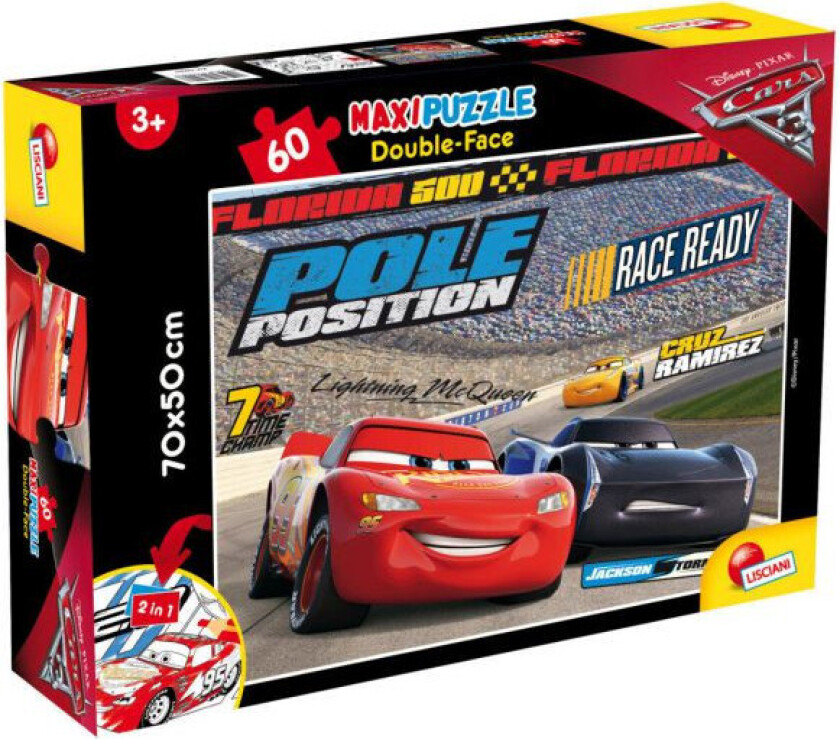 Lisciani Puslespill - 60 Brikker - Disney Cars 3
