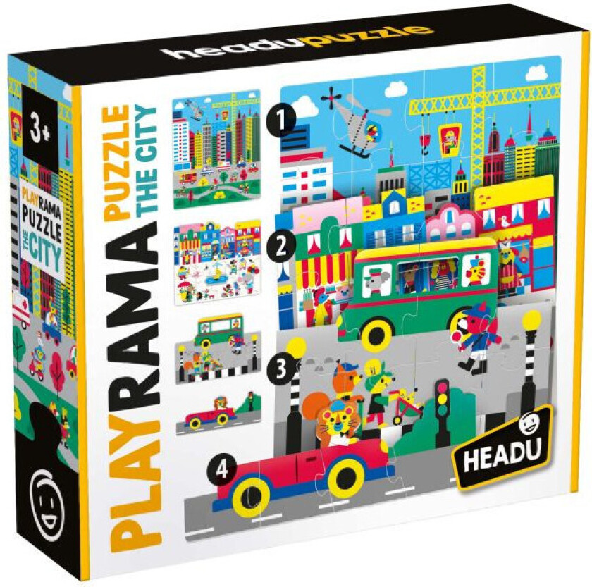 Playrama Puslespill - 3+år - By