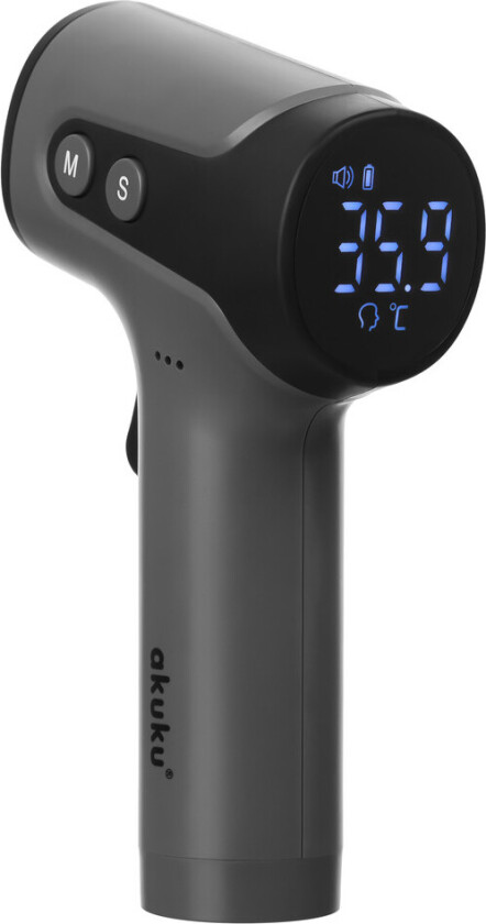 A0693 Kontaktfri Elektrisk Termometer - 34,0-43°C, Infrarød Teknologi - Grå