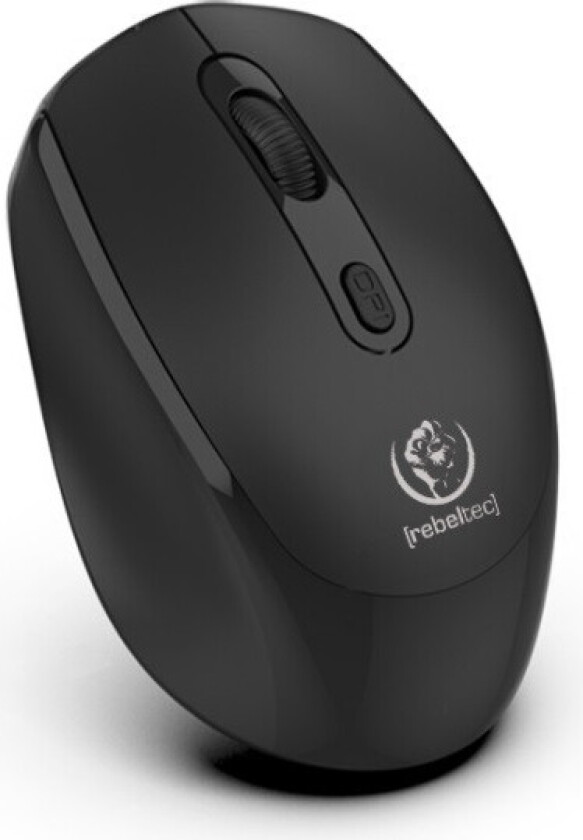 Nebula Trådløs Mus - Optisk, Oppladbar, Bluetooth, 2.4GHz, USB-C - Sort