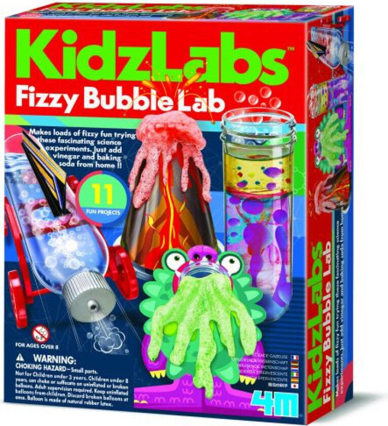 KidzLabs Vitenskapelig Brus Eksperimentsett - 11 Eksperimenter (8+år)