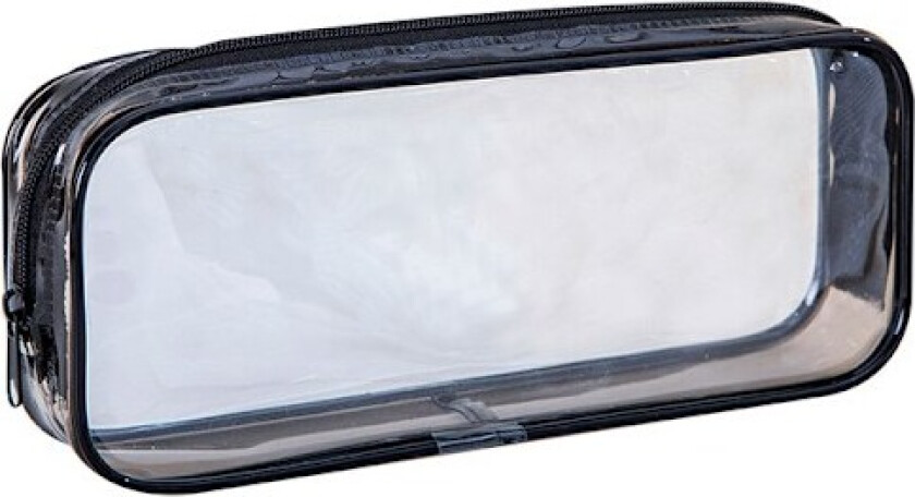 Transparent Penal, Transparent Eksamen Penal, Vanntett PVC Glidelås Kosmetisk Oppbevaringspose (Svart)