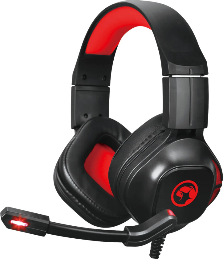 Marvo Gaming Headset - Svart, Rød