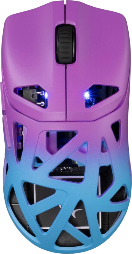 Dagonet GM-5019 Trådløs Gaming Mus – 24000 DPI, 6 knapper, 50g, RGB, BT/2.4GHz/USB – Blå/Lilla