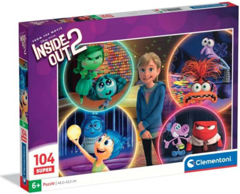 Puslespill - 104 Brikker - Disney Pixar Inni 2