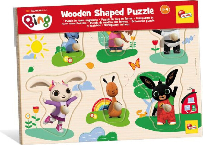 Træpuslespil - 6 Brikker - Bing