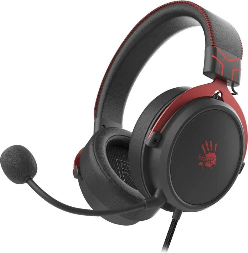A4Tech Bloody M590i Gaming Headset - 7.1 Surround Sound, AI-ENC Mikrofon - Rød