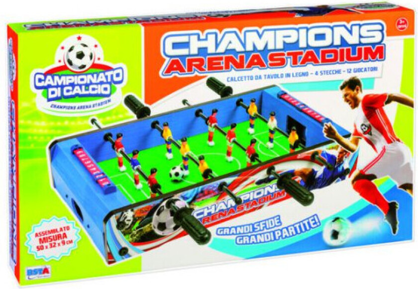 Ronchi Supertoys Bordfodbold Champions Arena Stadium - 50×32×9 cm – 5+år
